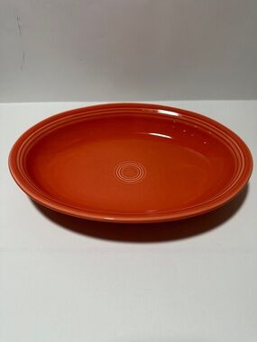 Homer Laughlin Fiesta Ware Persimmon Oval Serving Platter 12” Vintage Retired